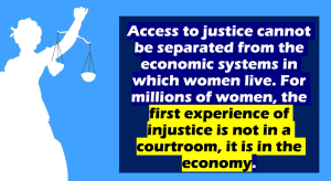 Unjust access to justice for women and girls